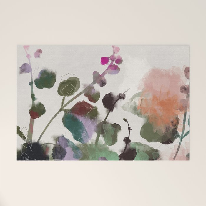 floral abstract summer autumn Welcome Mat Gallery Image 1