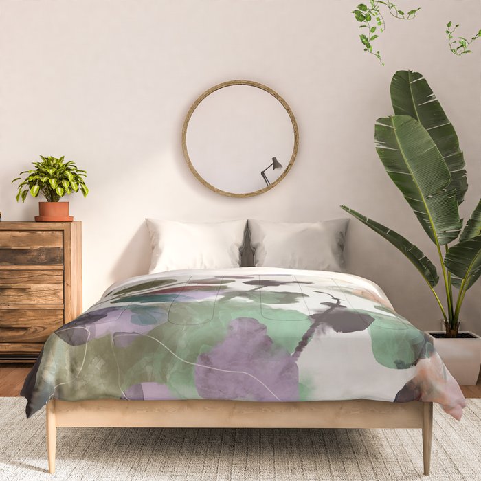 floral abstract summer autumn Comforter Gallery Image 3