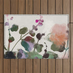 floral abstract summer autumn Outdoor Rug Gallery Image 1