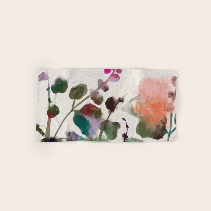 floral abstract summer autumn Bath Towel Gallery Image 1