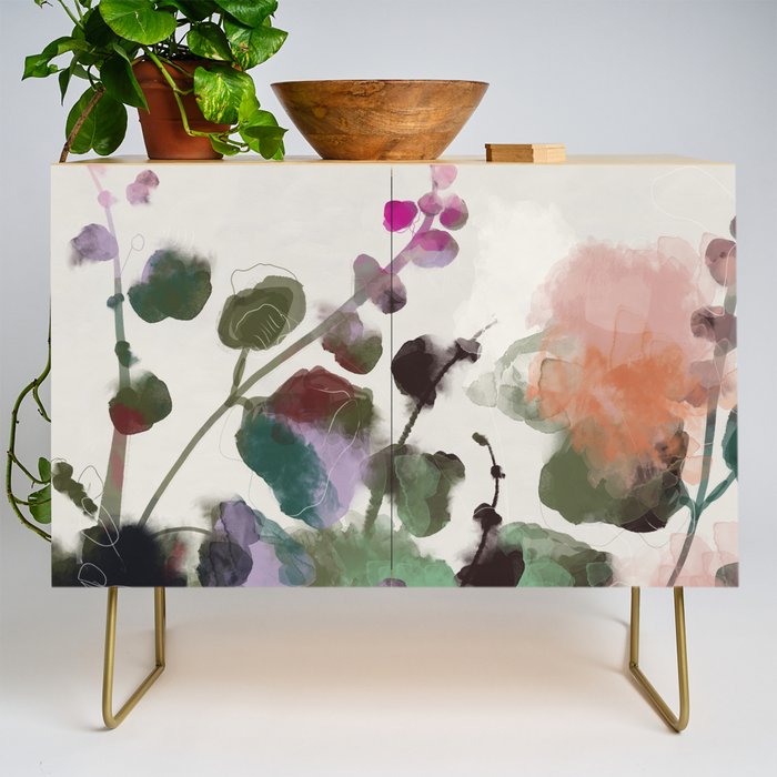 floral abstract summer autumn Credenza Gallery Image 1