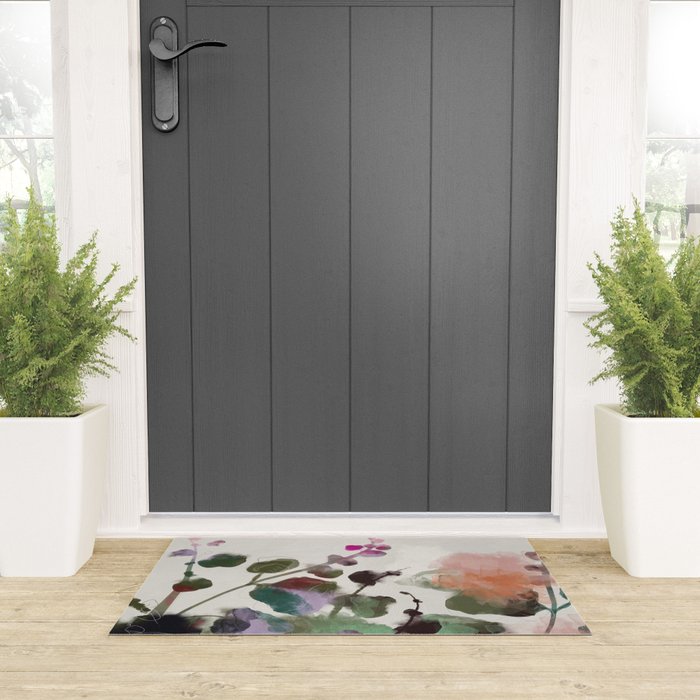 floral abstract summer autumn Welcome Mat Gallery Image 3