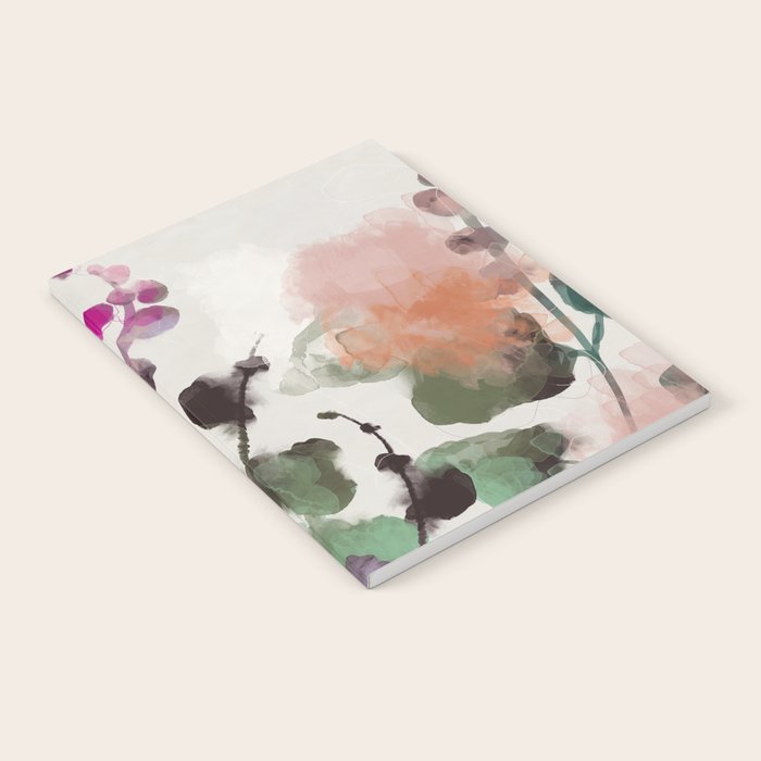 floral abstract summer autumn Notebook Gallery Image 1
