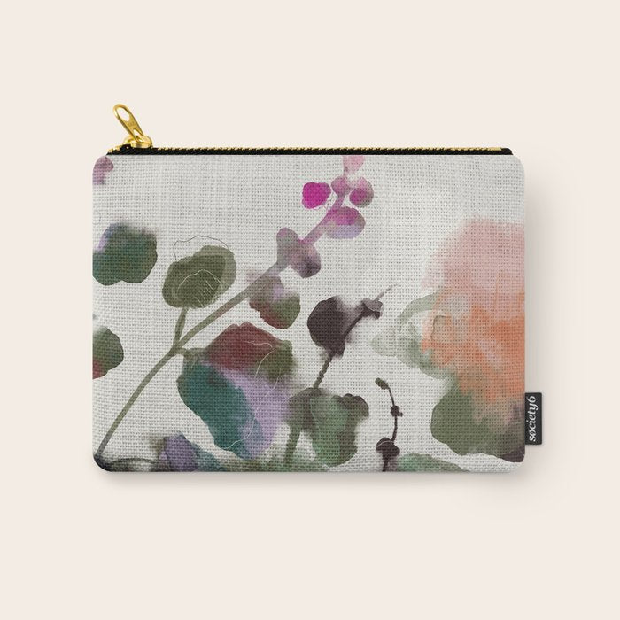 floral abstract summer autumn Carry All Pouch Gallery Image 1
