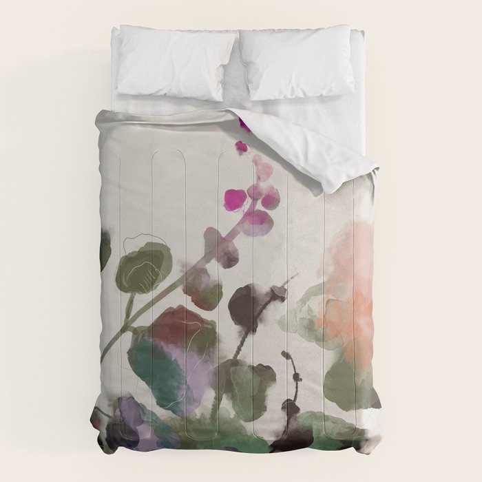 floral abstract summer autumn Comforter Gallery Image 1