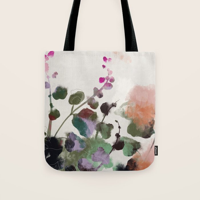 floral abstract summer autumn Tote Bag Gallery Image 1