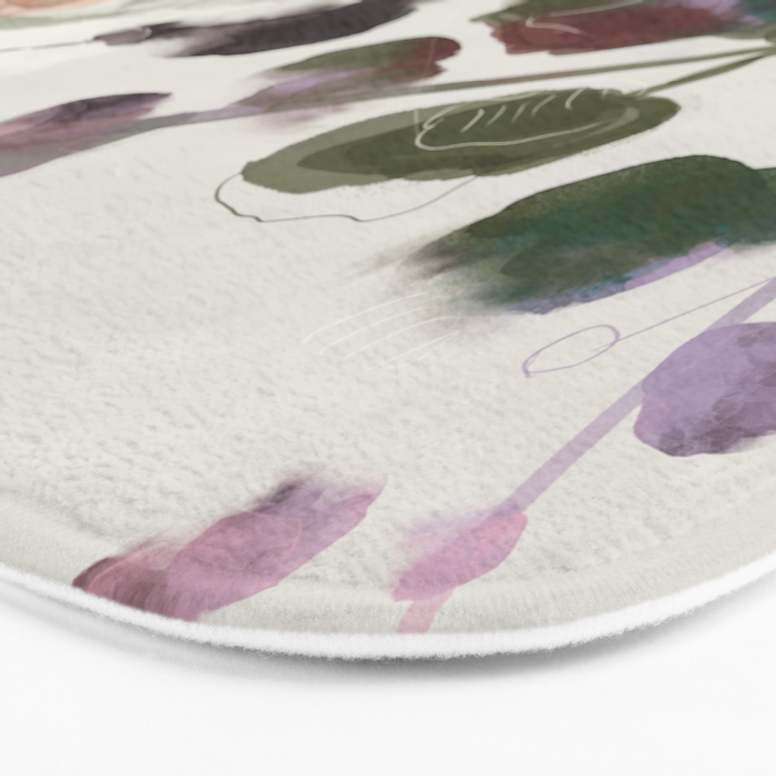 floral abstract summer autumn Bath Mat Gallery Image 3