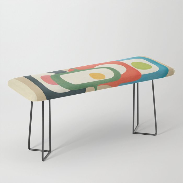 Mid-Century Abstract Balance 04 Bench Gallery Image 1