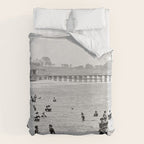 1895 Narragansett Pier and Beach, Narragansett, Rhode Island Duvet Cover Gallery Image 6