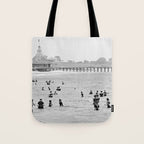1895 Narragansett Pier and Beach, Narragansett, Rhode Island Tote Bag Gallery Image 1