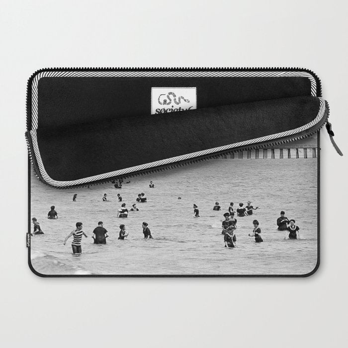1895 Narragansett Pier and Beach, Narragansett, Rhode Island Laptop Sleeve Gallery Image 2