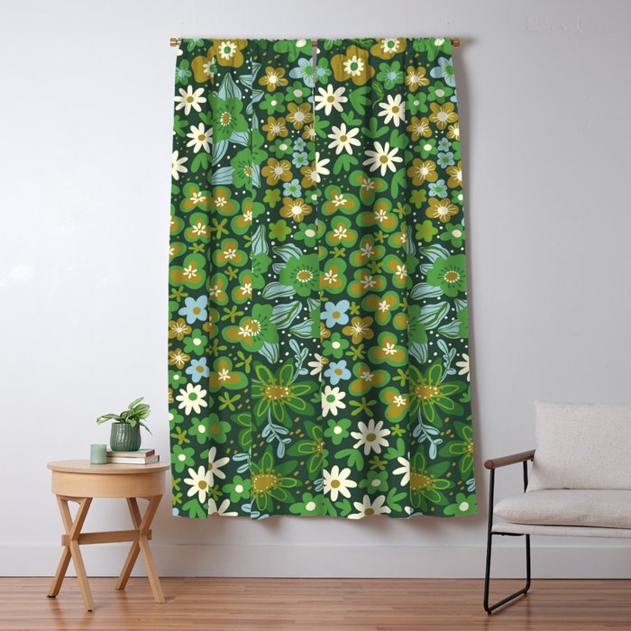 Meadow in green Window Curtain Gallery Image 1