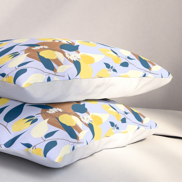 Sloth & Lemons Hangout Pillow Sham Gallery Image 3