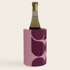 Elegant Burgundy Teardrop Pattern on Mauve Wine Chiller Gallery Image 2