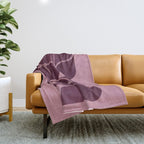 Elegant Burgundy Teardrop Pattern on Mauve Throw Blanket Gallery Image 1