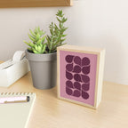 Elegant Burgundy Teardrop Pattern on Mauve Mini Art Print Gallery Image 2