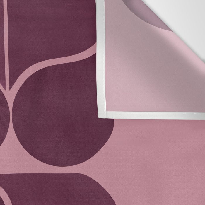 Elegant Burgundy Teardrop Pattern on Mauve Wall Tapestry Gallery Image 3