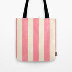 Cabana Stripe - pink & cream Tote Bag Gallery Image 1