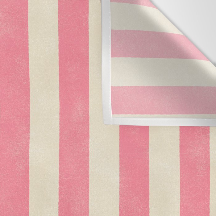Cabana Stripe - pink & cream Wall Tapestry Gallery Image 3