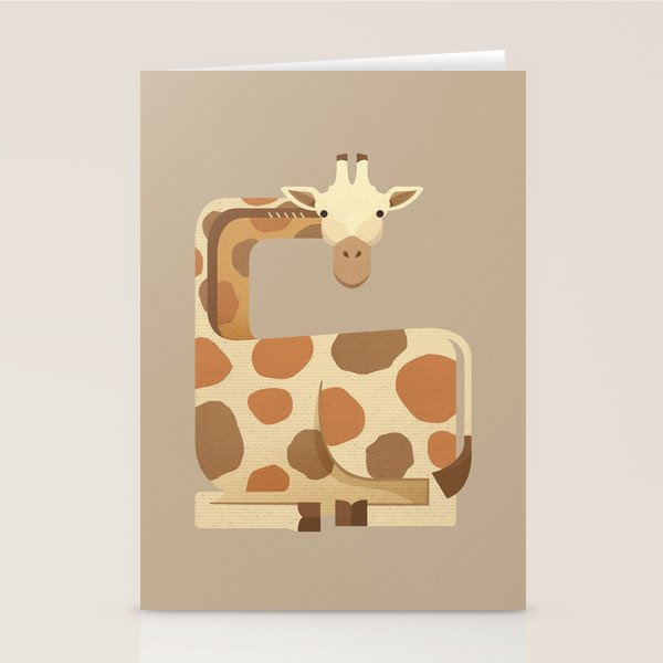 Whimsy Giraffe Stationery Card Gallery Image 2