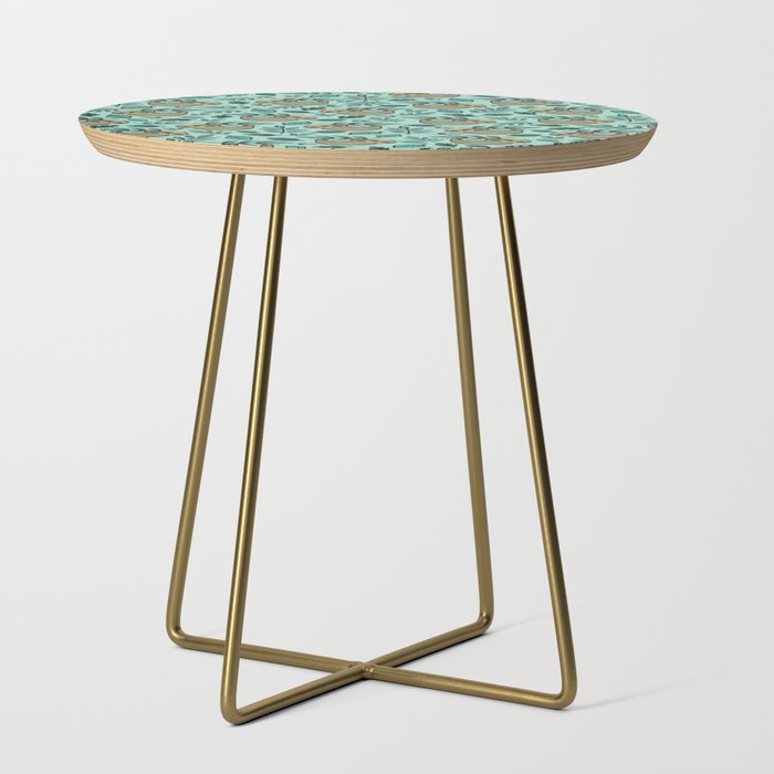 Cute Little Sloth, Sweet Sloth, Teal Print Side Table Gallery Image 1