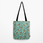 Cute Little Sloth, Sweet Sloth, Teal Print Tote Bag Gallery Image 2