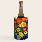 Vibrant Abstract Flowers in a Beautiful Blue Vase Wine Chiller Gallery Image 2