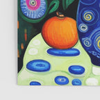 Vibrant Abstract Flowers in a Beautiful Blue Vase Poster Gallery Image 3
