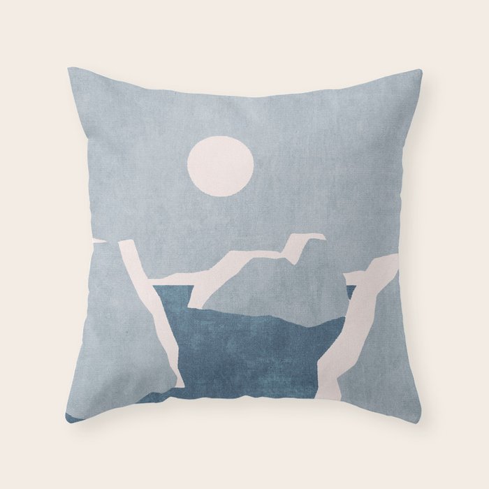 LANDSHAPES / Arctic - Day Throw Pillow Gallery Image 1