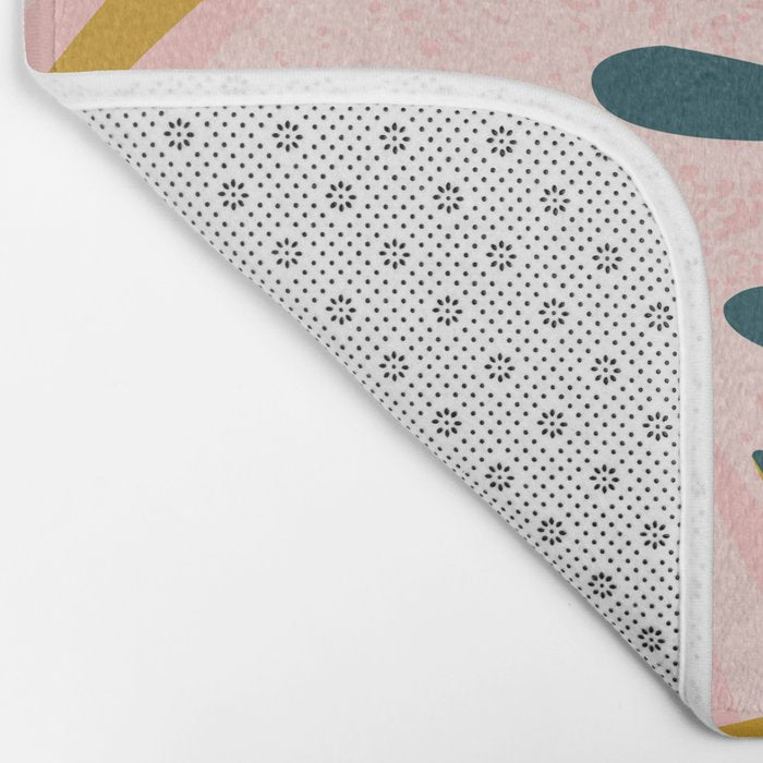 Collage contemporary tribal floral hawaiian pattern. Bath Mat Gallery Image 2