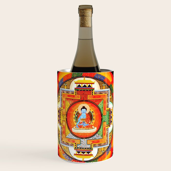 Buddhist Healing Mandala Wine Chiller Gallery Image 1