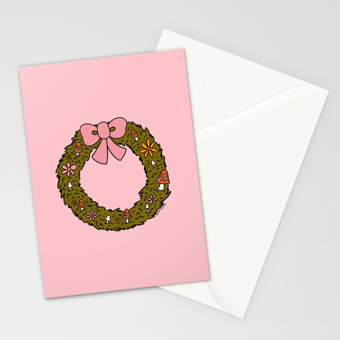Mushroom Wreath Stationery Card Gallery Image 2