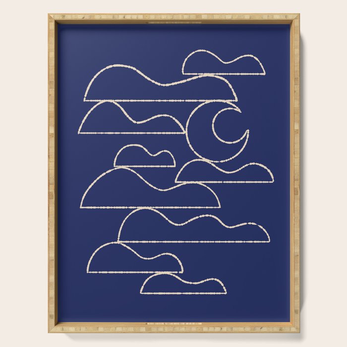 Moon And Cloudscape No. 1 Serving Tray Gallery Image 1