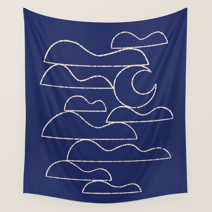 Moon And Cloudscape No. 1 Wall Tapestry Gallery Image 4