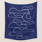 Moon And Cloudscape No. 1 Wall Tapestry Gallery Image 4