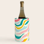 Colorful abstract line stripe art pattern Wine Chiller Gallery Image 3