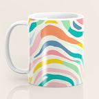 Colorful abstract line stripe art pattern Coffee Mug Gallery Image 3