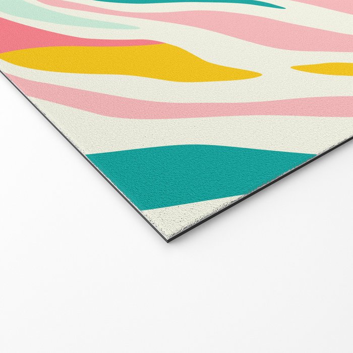 Colorful abstract line stripe art pattern Welcome Mat Gallery Image 2