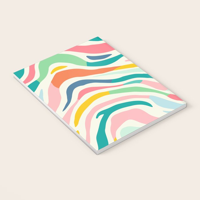 Colorful abstract line stripe art pattern Notebook Gallery Image 3
