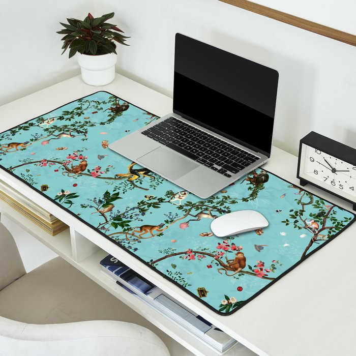 Monkey World Aqua Desk Mat Gallery Image 2