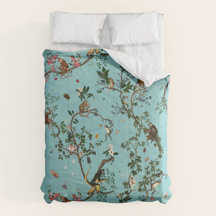 Monkey World Aqua Comforter Gallery Image 6