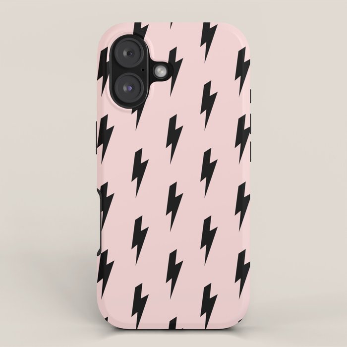Lightning Bolts Blush iPhone Case Gallery Image 1