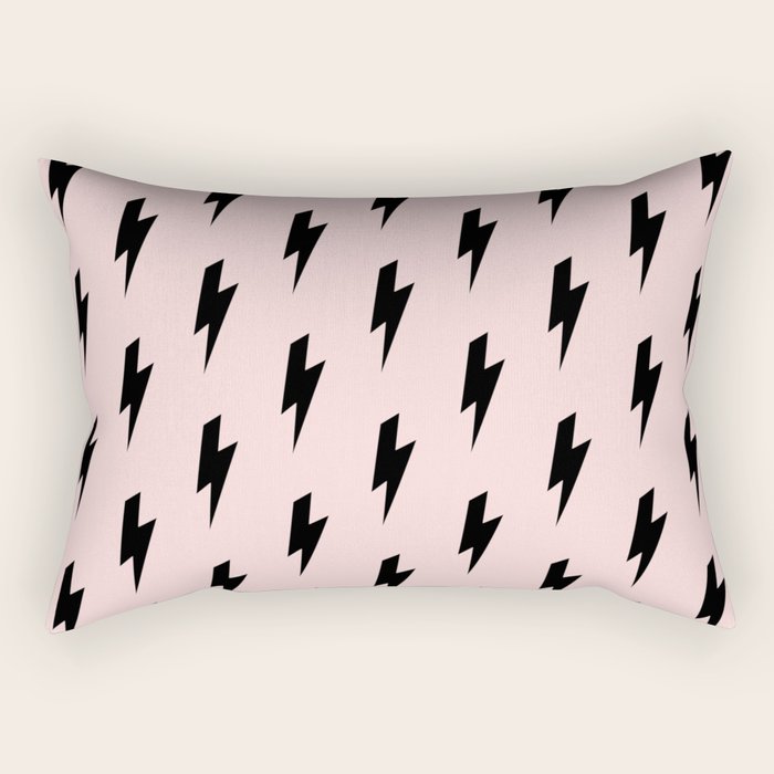 Lightning Bolts Blush Rectangular Pillow Gallery Image 2