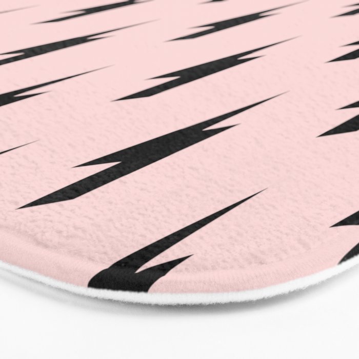 Lightning Bolts Blush Bath Mat Gallery Image 3