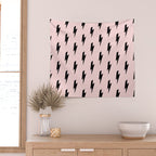 Lightning Bolts Blush Wall Tapestry Gallery Image 2