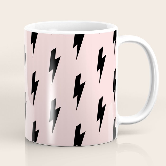 Lightning Bolts Blush Coffee Mug Gallery Image 1