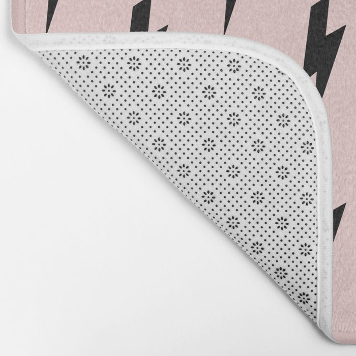 Lightning Bolts Blush Bath Mat Gallery Image 2