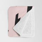 Lightning Bolts Blush Throw Blanket Gallery Image 3