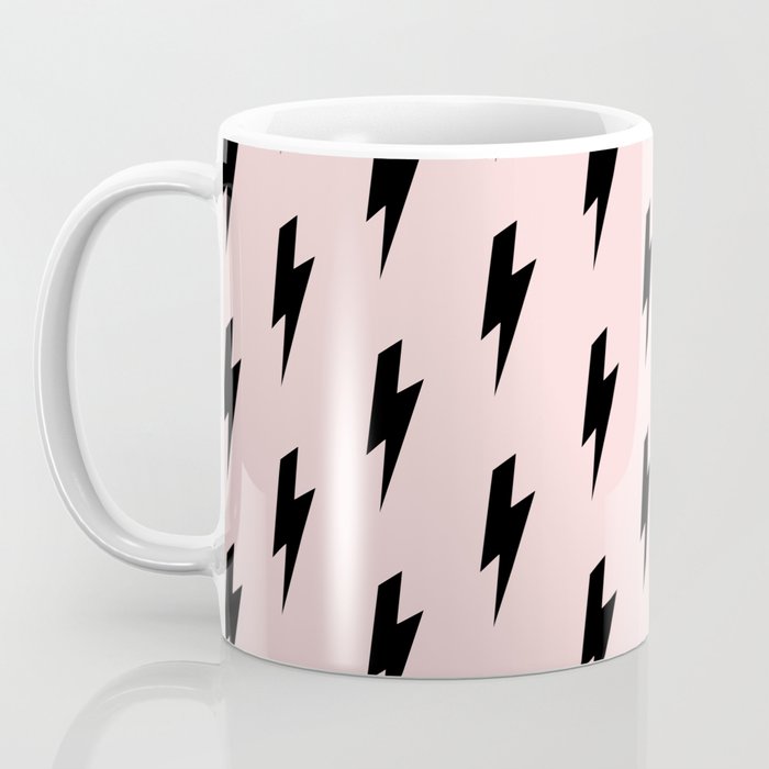 Lightning Bolts Blush Coffee Mug Gallery Image 3