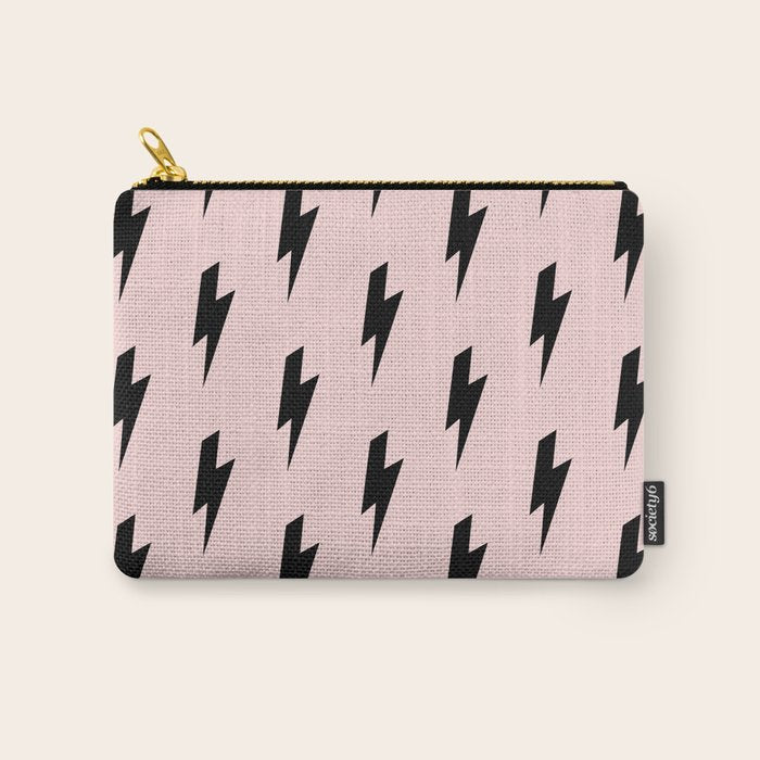 Lightning Bolts Blush Carry All Pouch Gallery Image 1